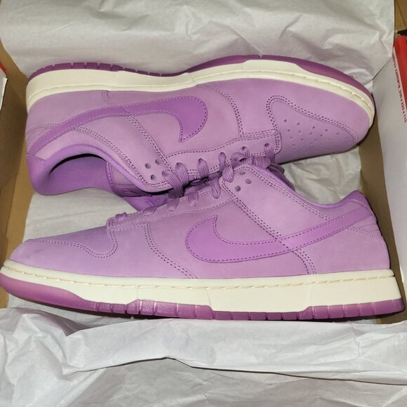 Size 12W / 10.5M Nike Dunk Low PRM MF Rush Fuchsia - DV7415-500 - AUTHENTIC NEW! - Picture 7 of 9